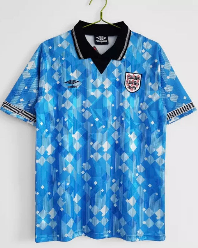 England Home 1990 Blue Retro
