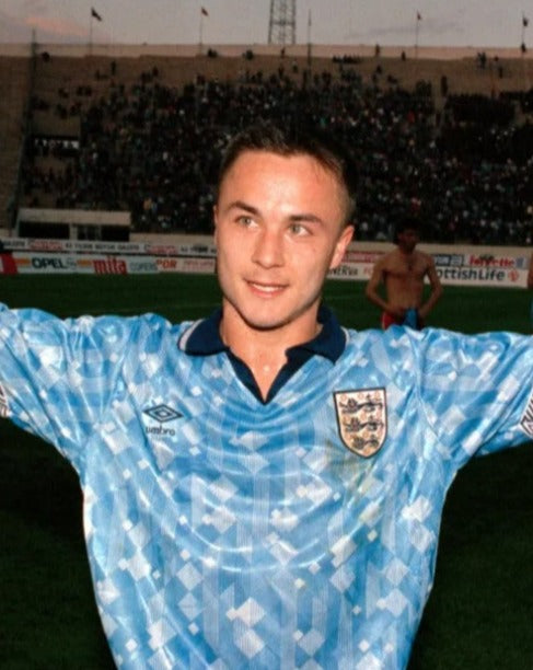 England Home 1990 Blue Retro