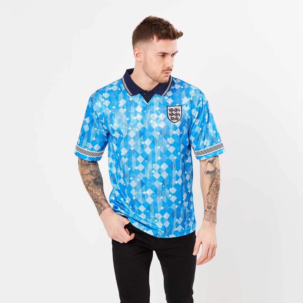 England Home 1990 Blue Retro